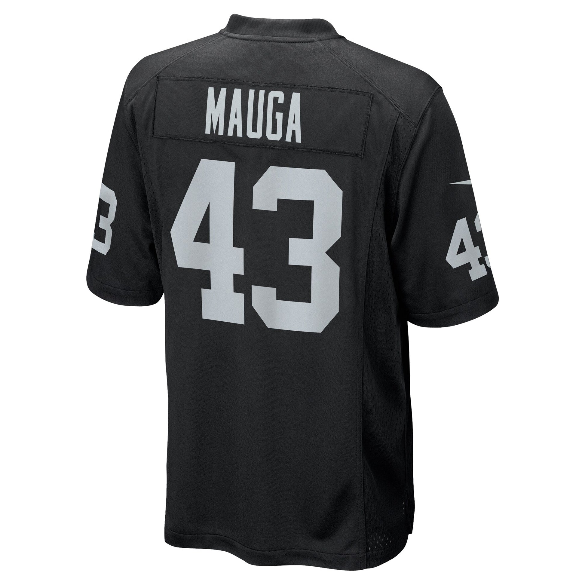 Kanai Mauga Las Vegas Raiders Team Game Jersey - Black football jersey product view 3