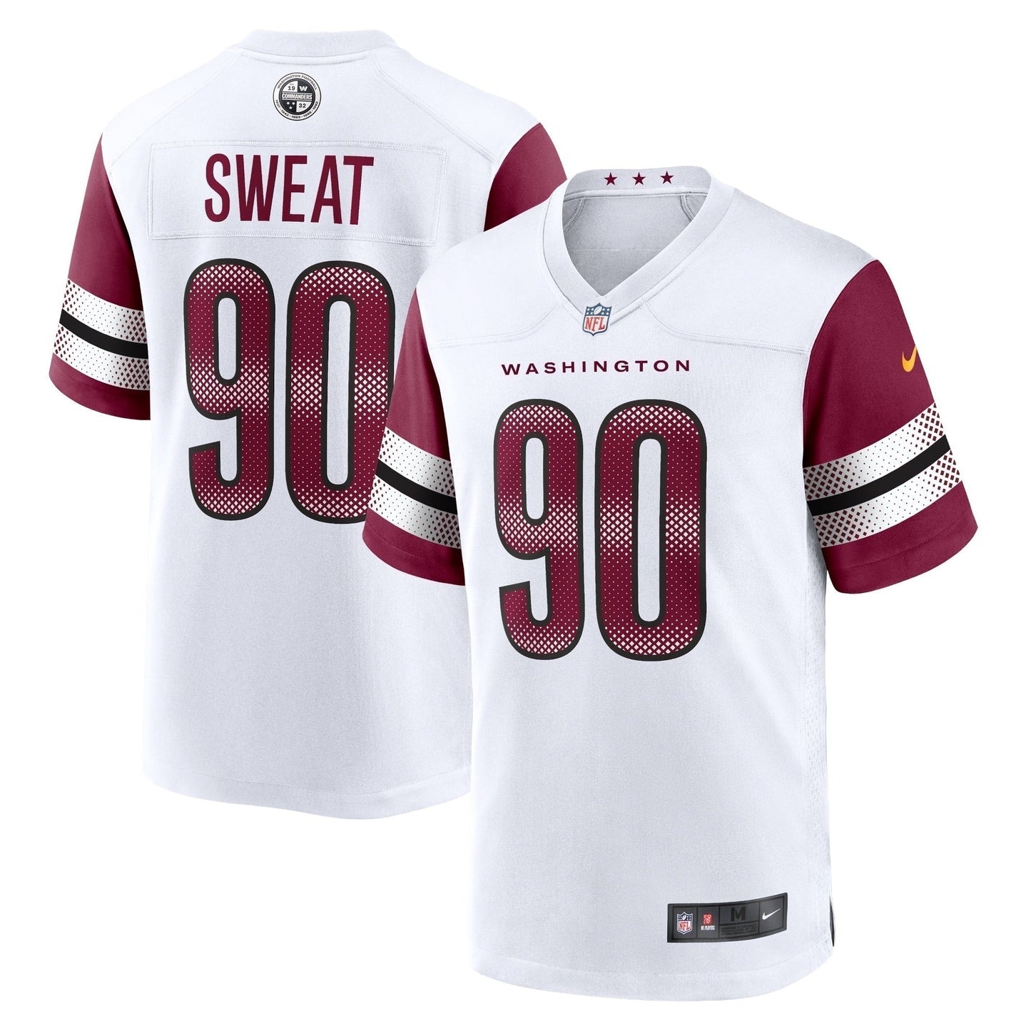 Montez Sweat Washington Commanders Game Jersey - White football jersey product view 1