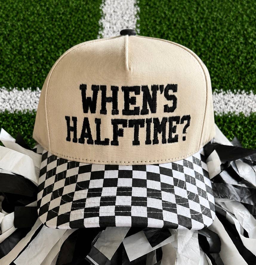 When Halftime Checkered Hat Unisex T-shirt, Sweatshirt, Hoodie, Long Sleeve Tee - T-Shirt, Sweatshirt, Hoodie