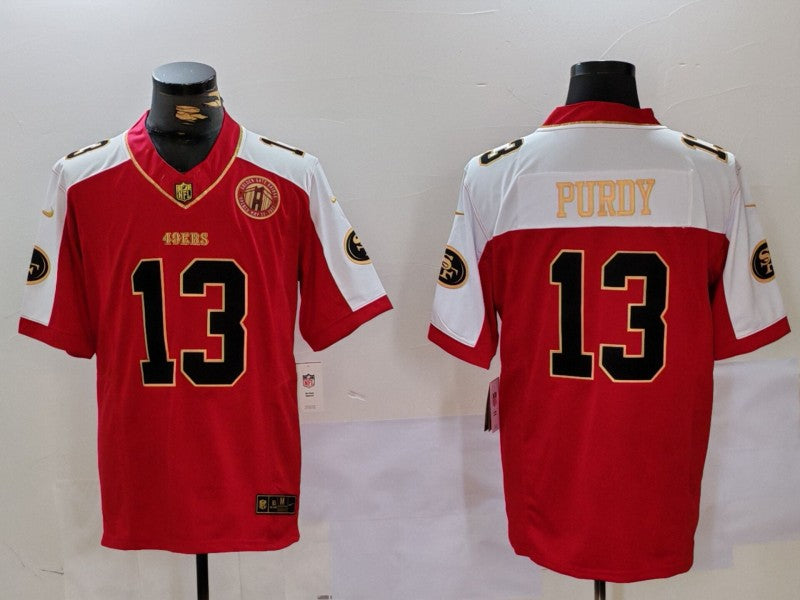 Men's San Francisco 49ers Brock Purdy Scarlet Game Player Jersey football jersey product view 1
