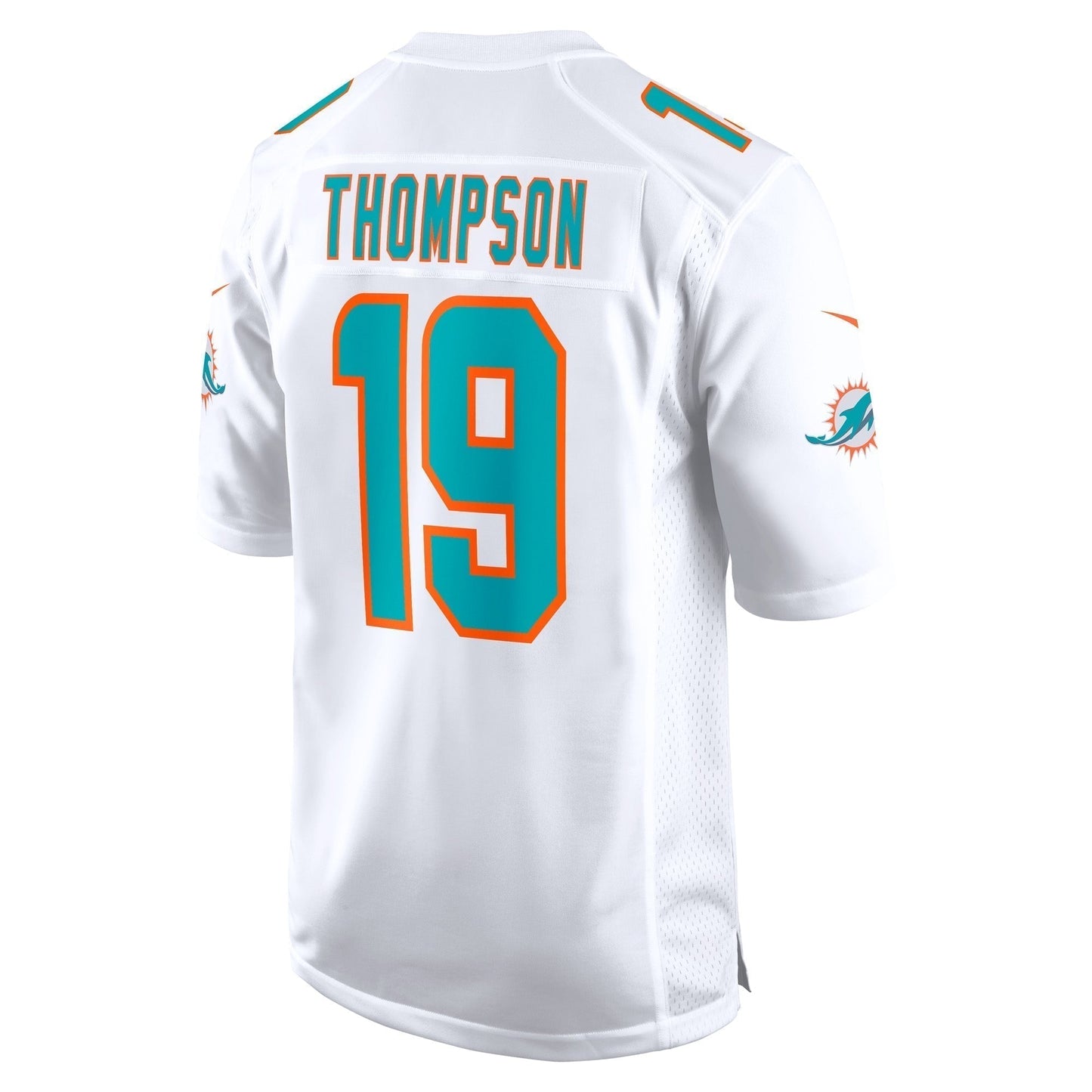 Skylar Thompson Miami Dolphins Game Jersey - White football jersey product view 3