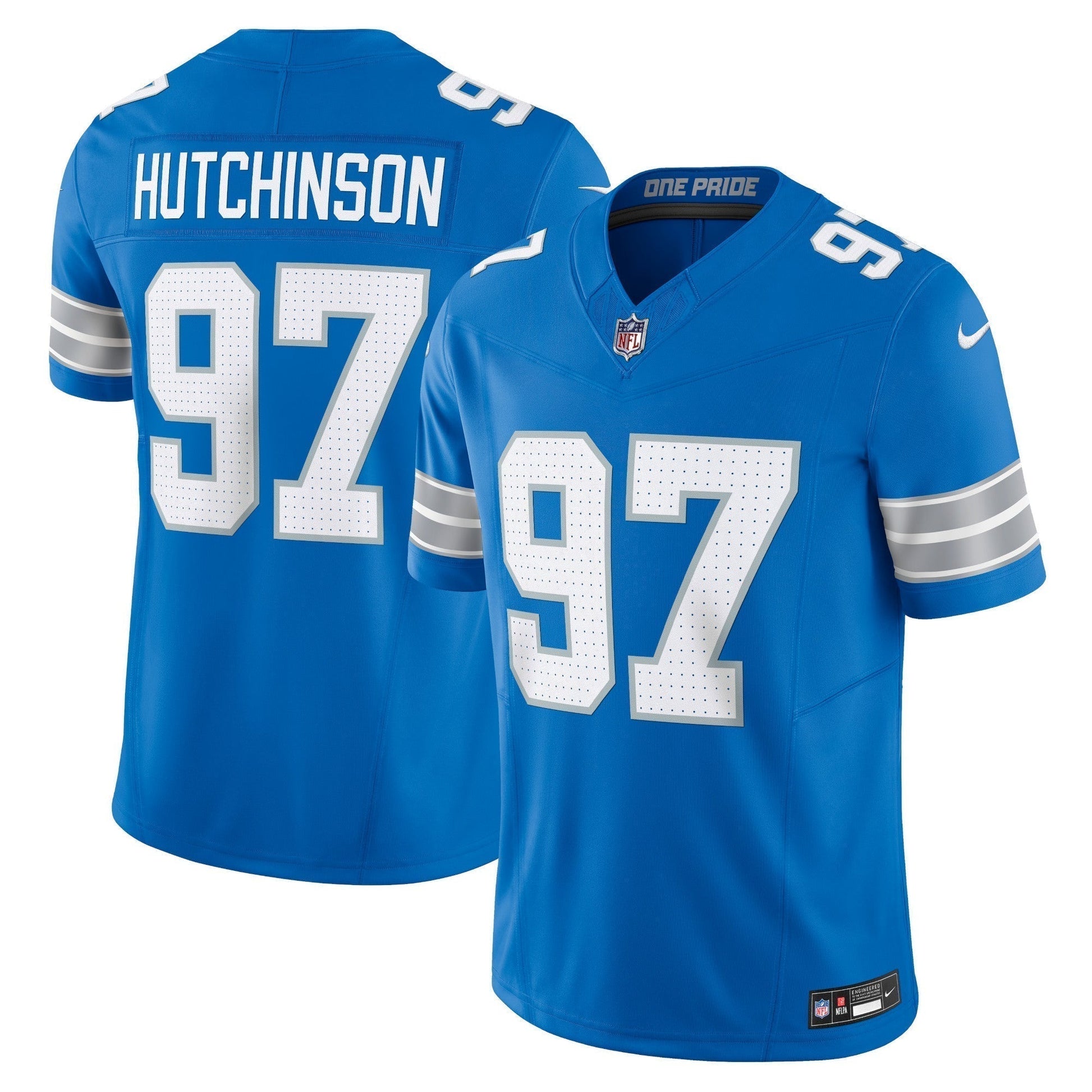 Aidan Hutchinson Detroit Lions Vapor F.U.S.E. Limited Jersey - Blue football jersey product view 1