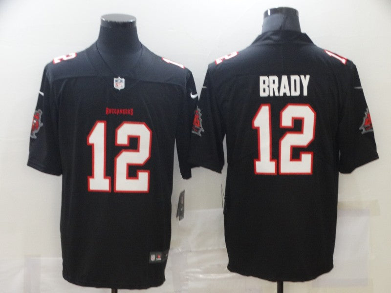 Men's Tampa Bay Buccaneers Tom Brady #12 Black Player Game Jersey1 football jersey product view 1