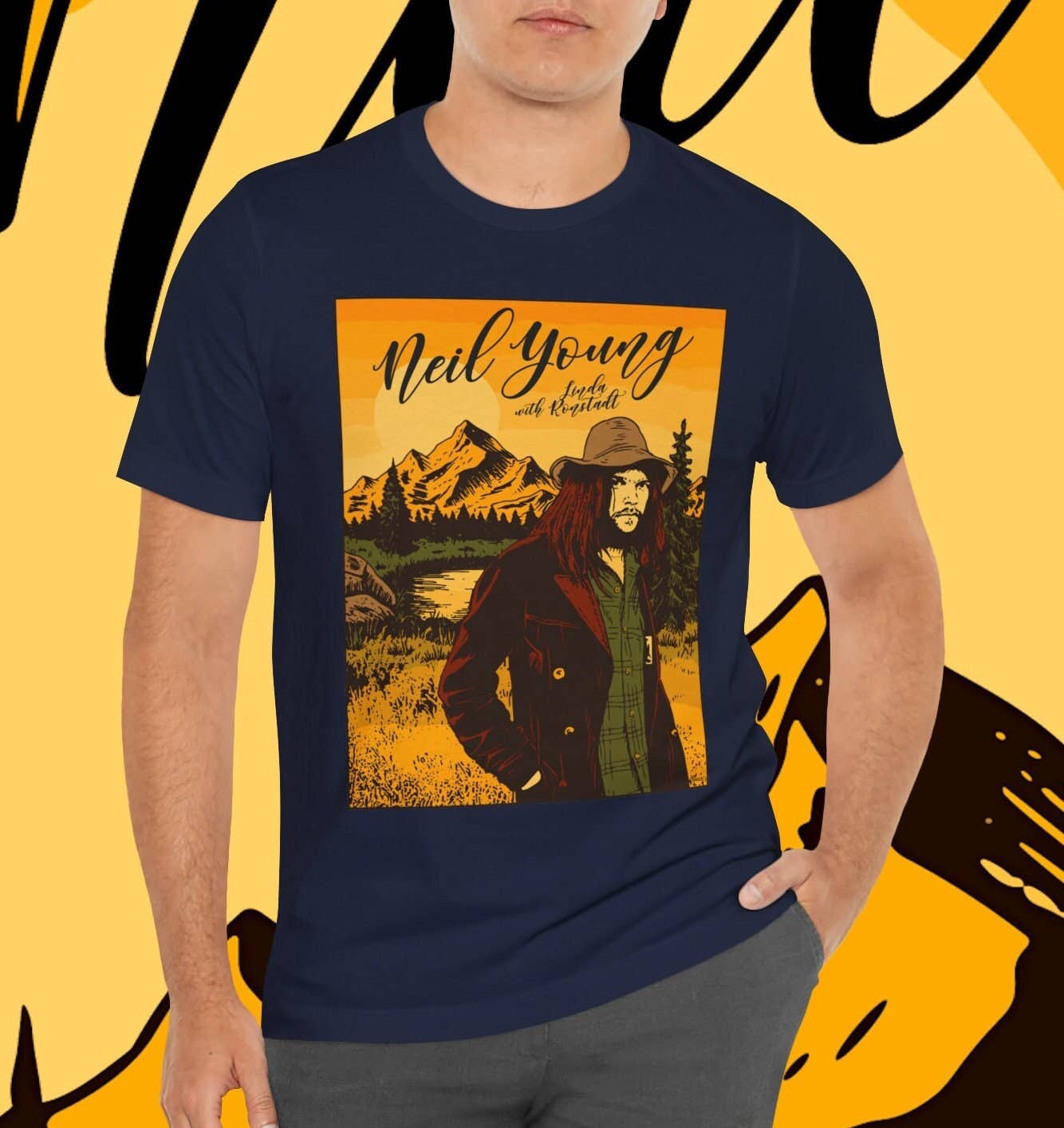 Neil Young 1973 Chicago Concert Folk Rock Singer Tee Unisex T-shirt, Sweatshirt, Hoodie, Long Sleeve Tee - T-Shirt, Sweatshirt, Hoodie