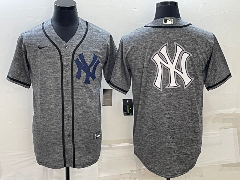 Men's New York Yankees Gray Alternate Player Jersey baseball jersey product view 1