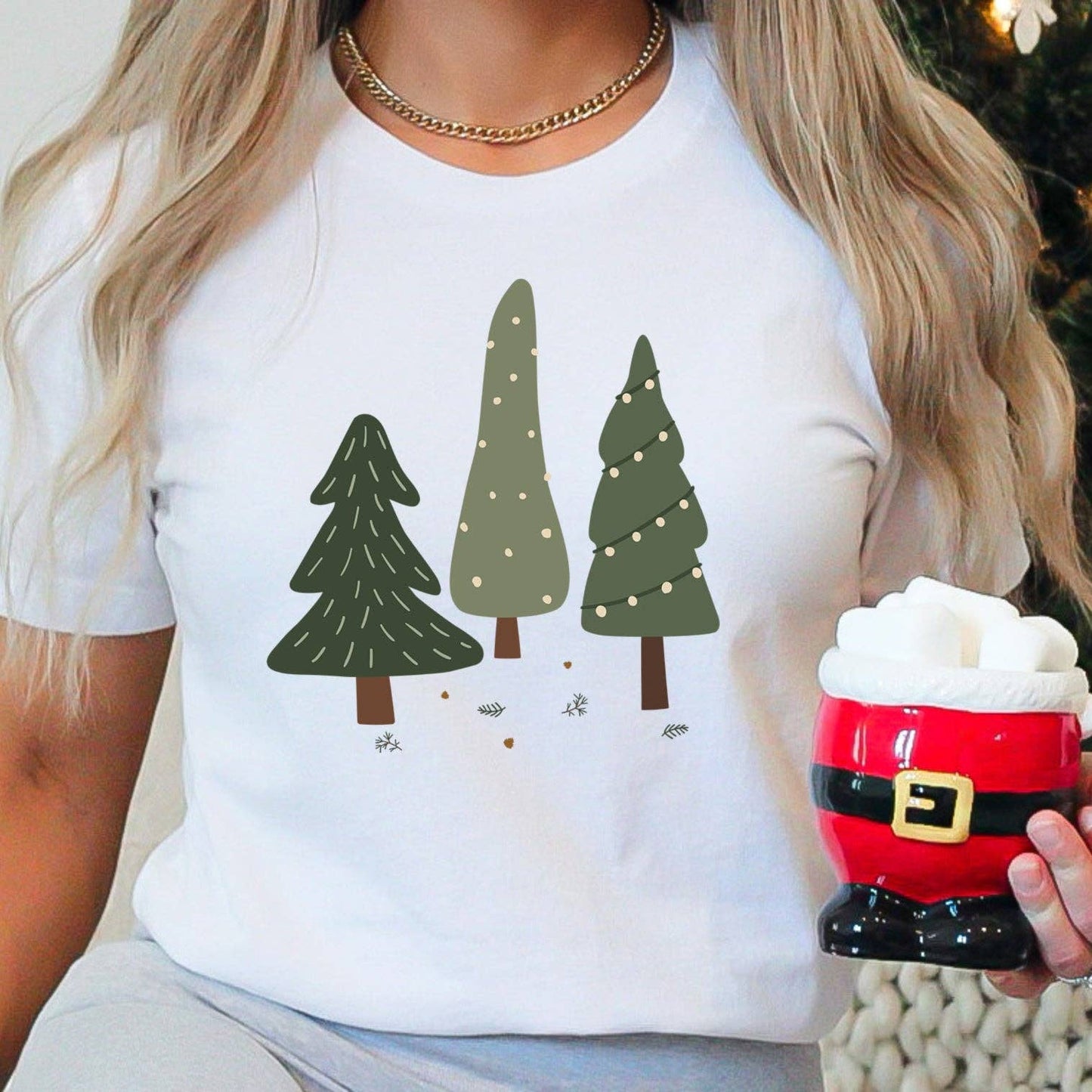 Holiday Trees | Christmas | Sizes XS-2XL Unisex T-shirt, Sweatshirt, Hoodie, Long Sleeve Tee - T-Shirt, Sweatshirt, Hoodie