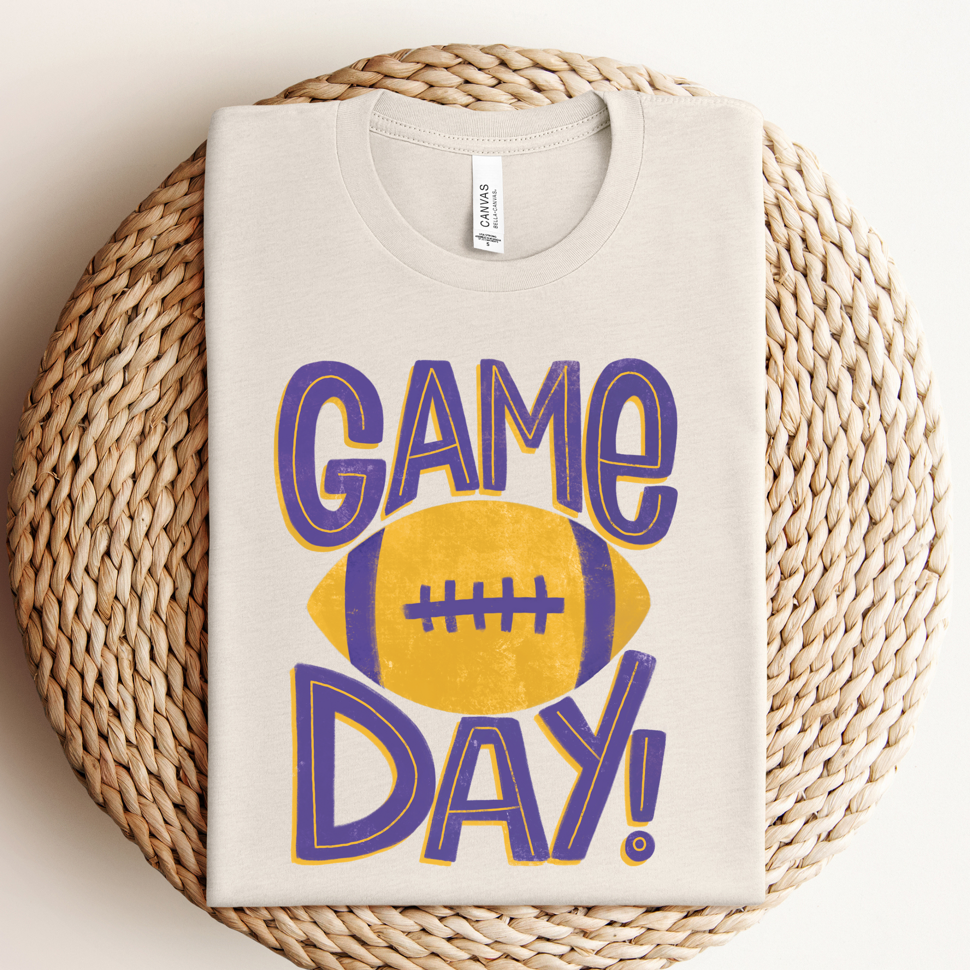Purple and Gold Game Day Graphic Tee Unisex T-shirt, Sweatshirt, Hoodie, Long Sleeve Tee - T-Shirt, Sweatshirt, Hoodie