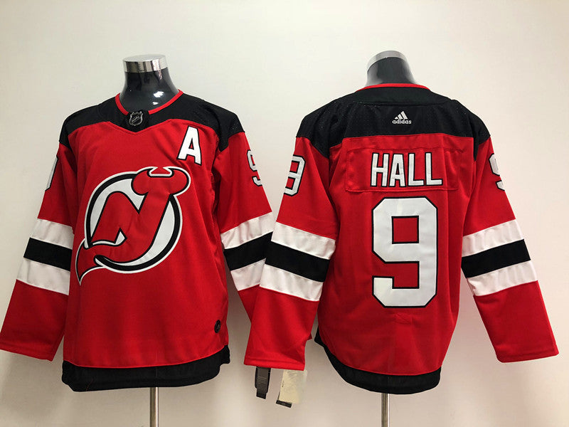Men's New Jersey1 Devils Taylor Hall #9 Red Player Game Jersey1 sports jersey product view 1