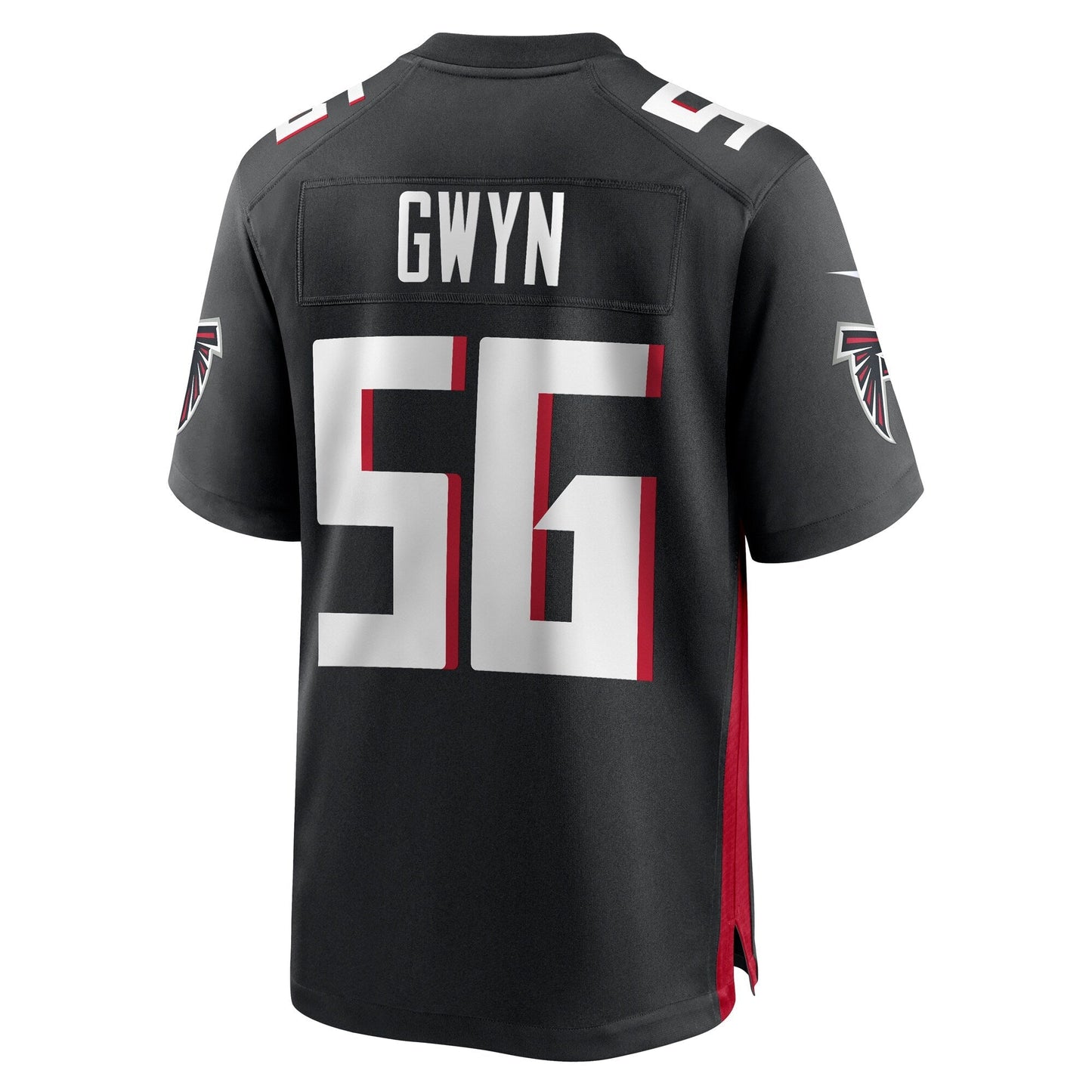 Jovaughn Gwyn Atlanta Falcons Team Game Jersey - Black football jersey product view 3
