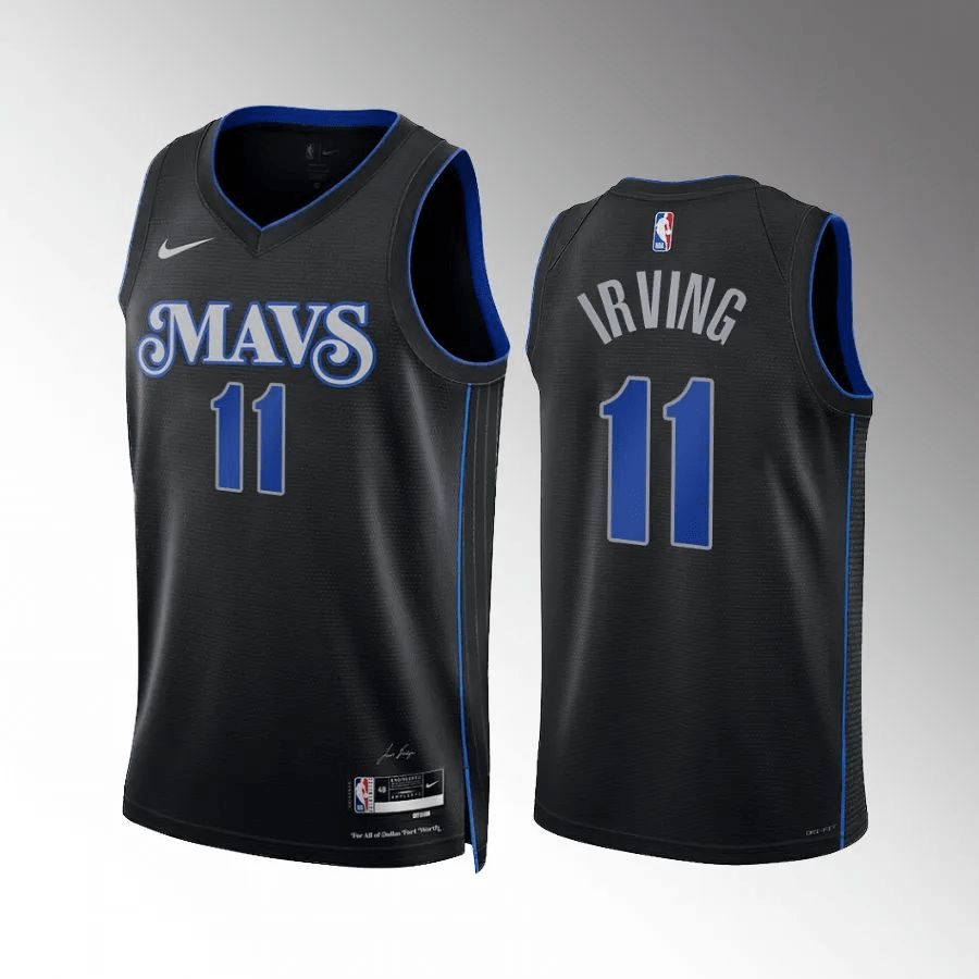 24 New Season Mavericks No. 11 Kyrie Irving City Edition Dark Blue2023-2024 season Jersey basketball jersey product view 1