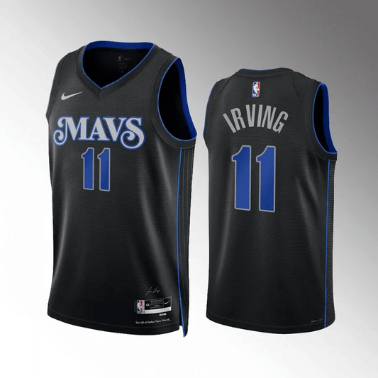 24 New Season Mavericks No. 11 Kyrie Irving City Edition Dark Blue2023-2024 season Jersey basketball jersey product view 1
