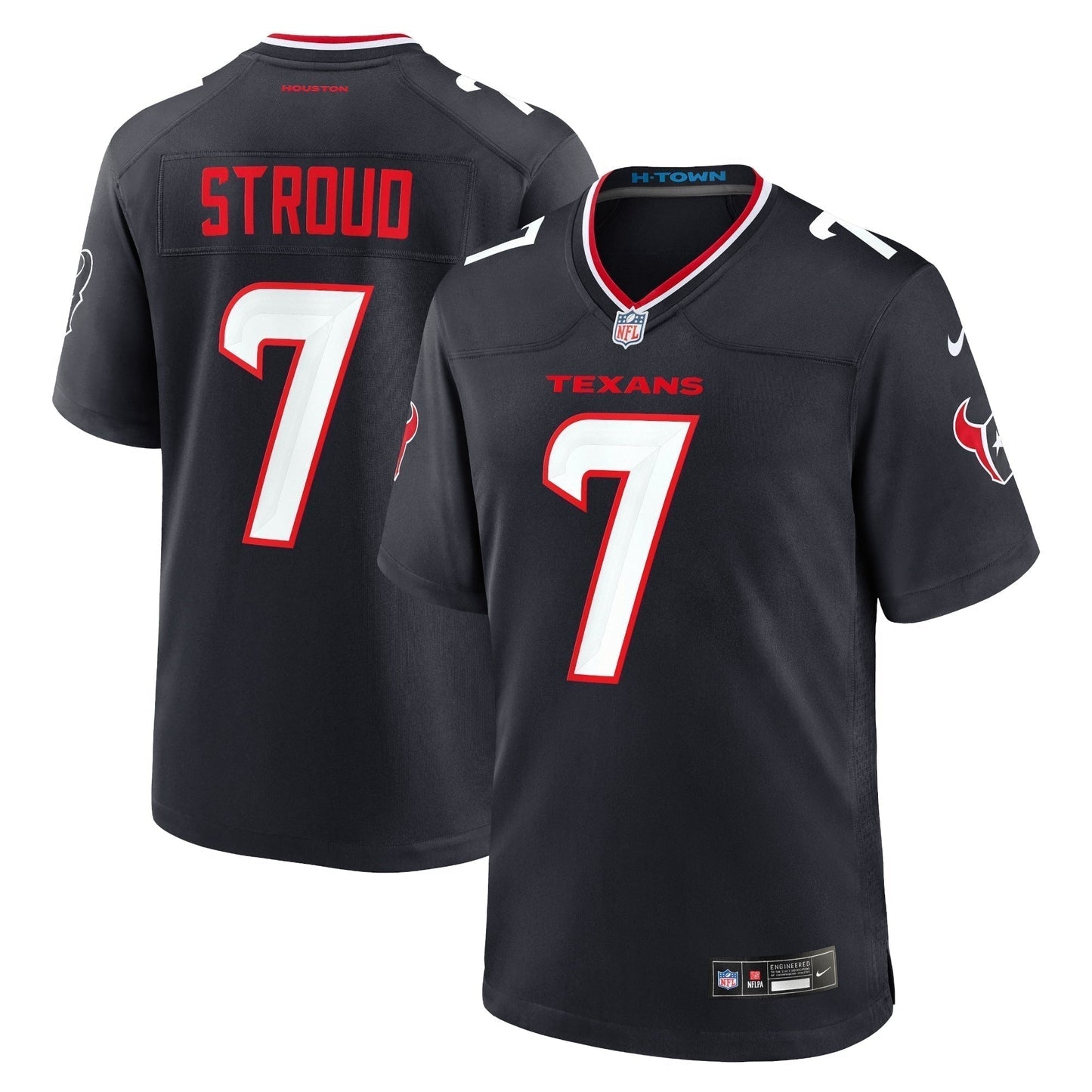 C.J. Stroud Houston Texans Game Jersey - Navy football jersey product view 1