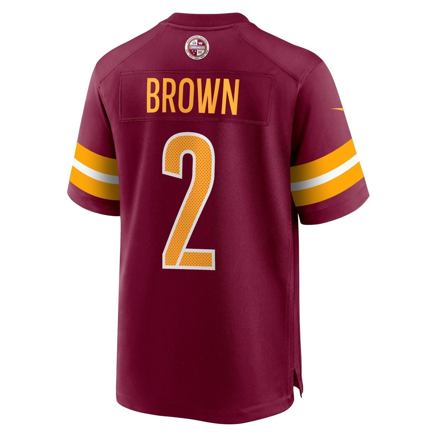 Dyami Brown Washington Commanders Game Jersey - Burgundy football jersey product view 3