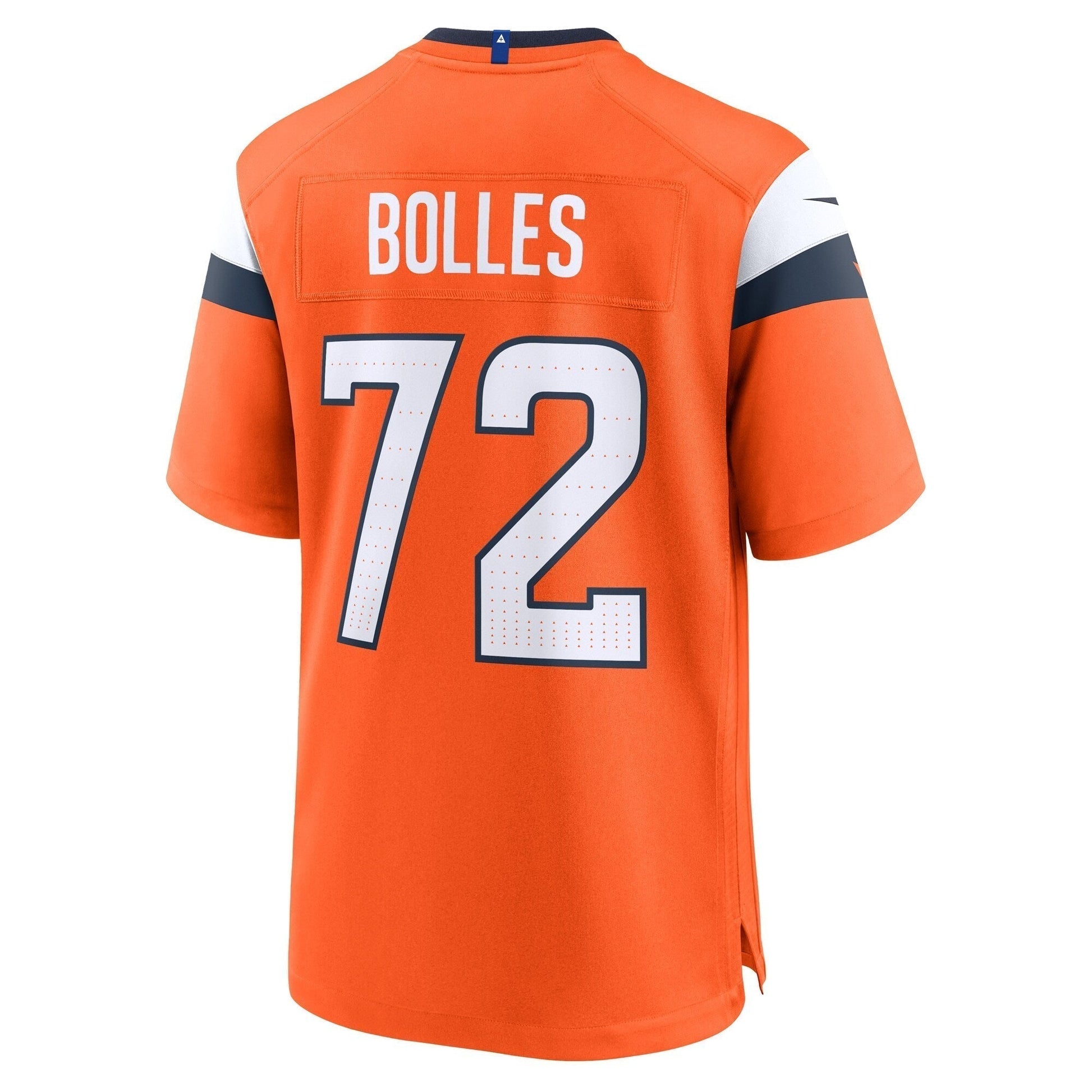 Garett Bolles Denver Broncos Team Game Jersey - Orange football jersey product view 3