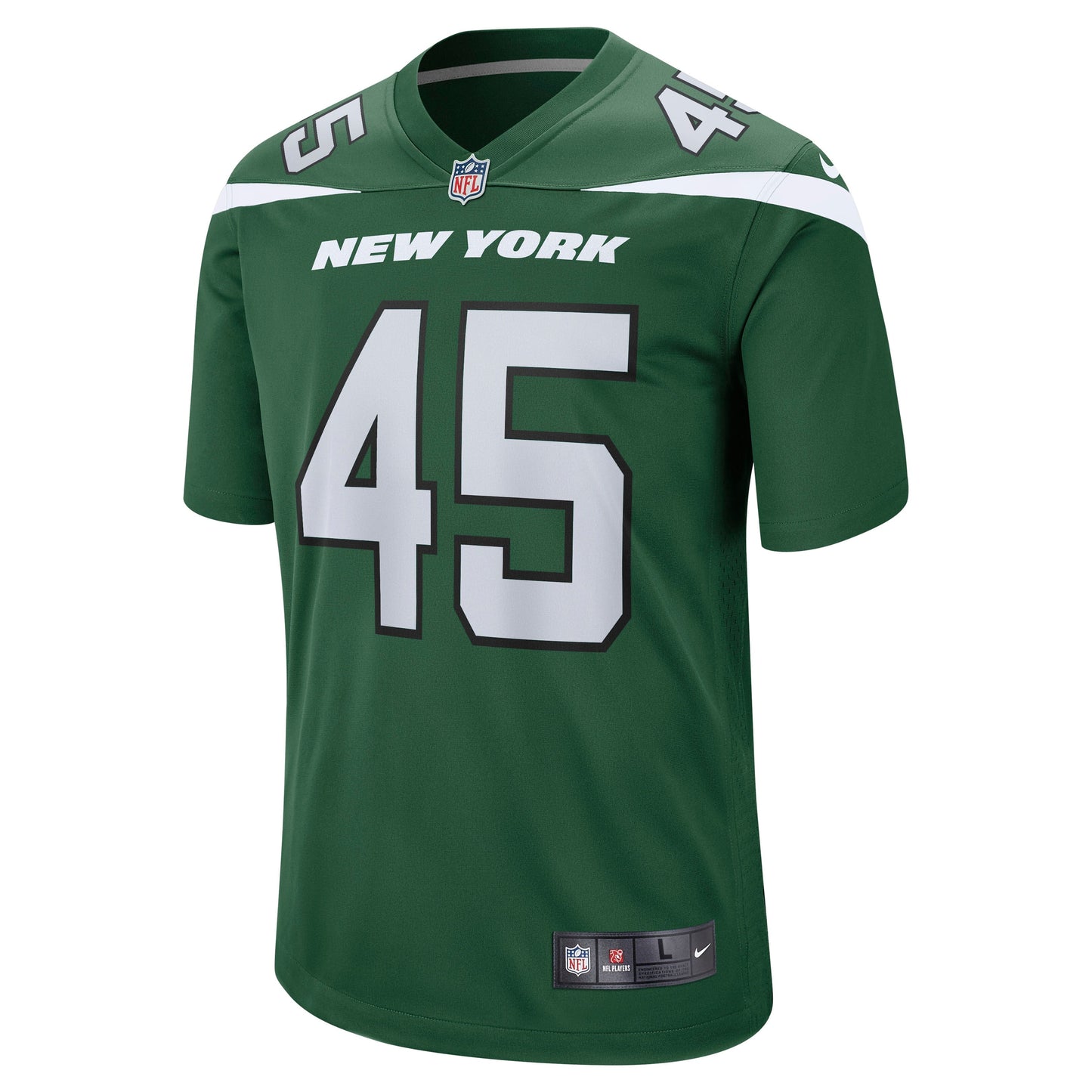 Hamsah Nasirildeen New York Jets Game Jersey - Gotham Green football jersey product view 2