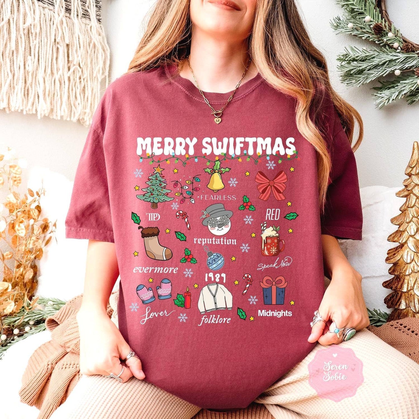 Merry Swiftmas Shirt - Cozy Winter Apparel For Music Fans Unisex T-shirt, Sweatshirt, Hoodie, Long Sleeve Tee - T-Shirt, Sweatshirt, Hoodie