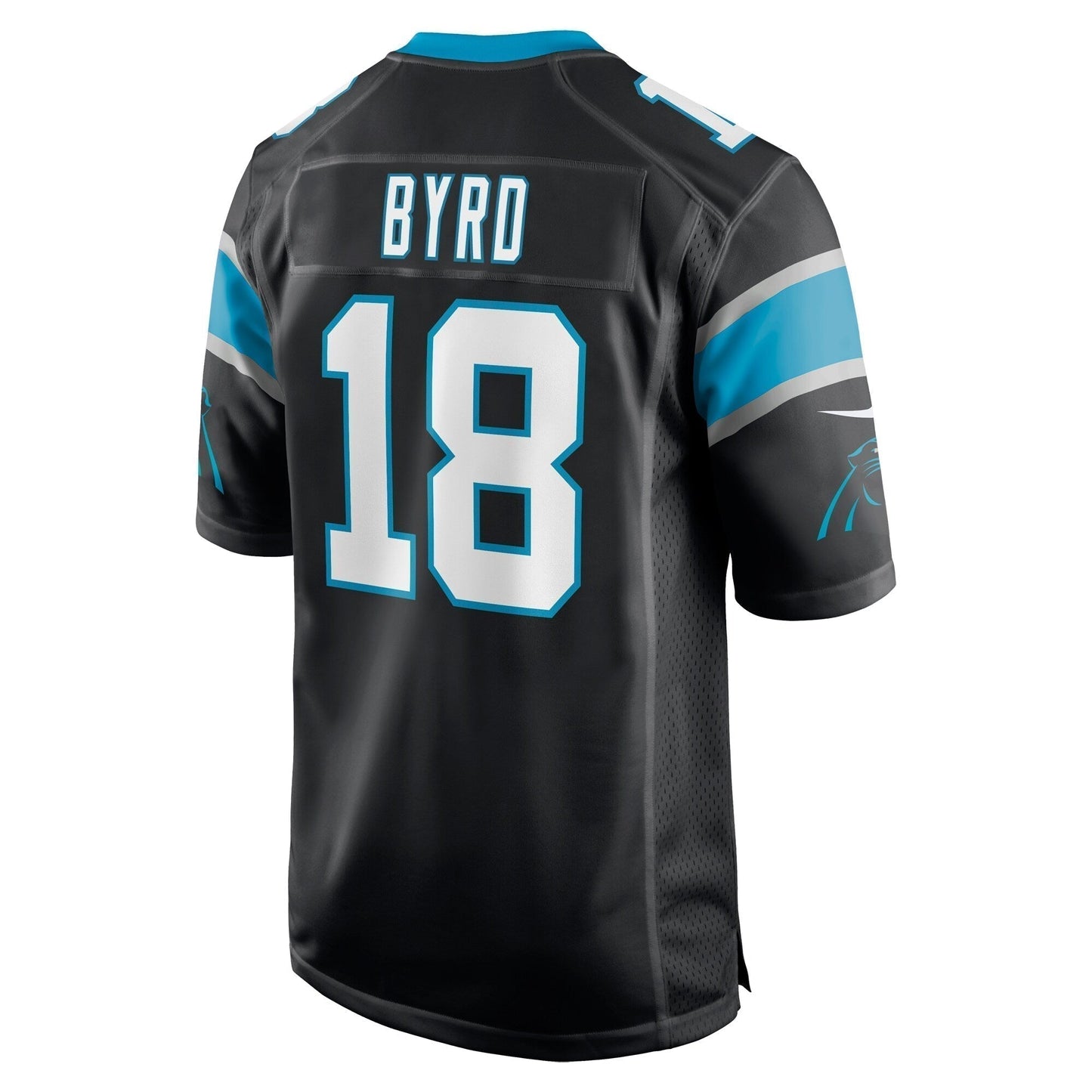 Damiere Byrd Carolina Panthers Game Jersey - Black football jersey product view 3