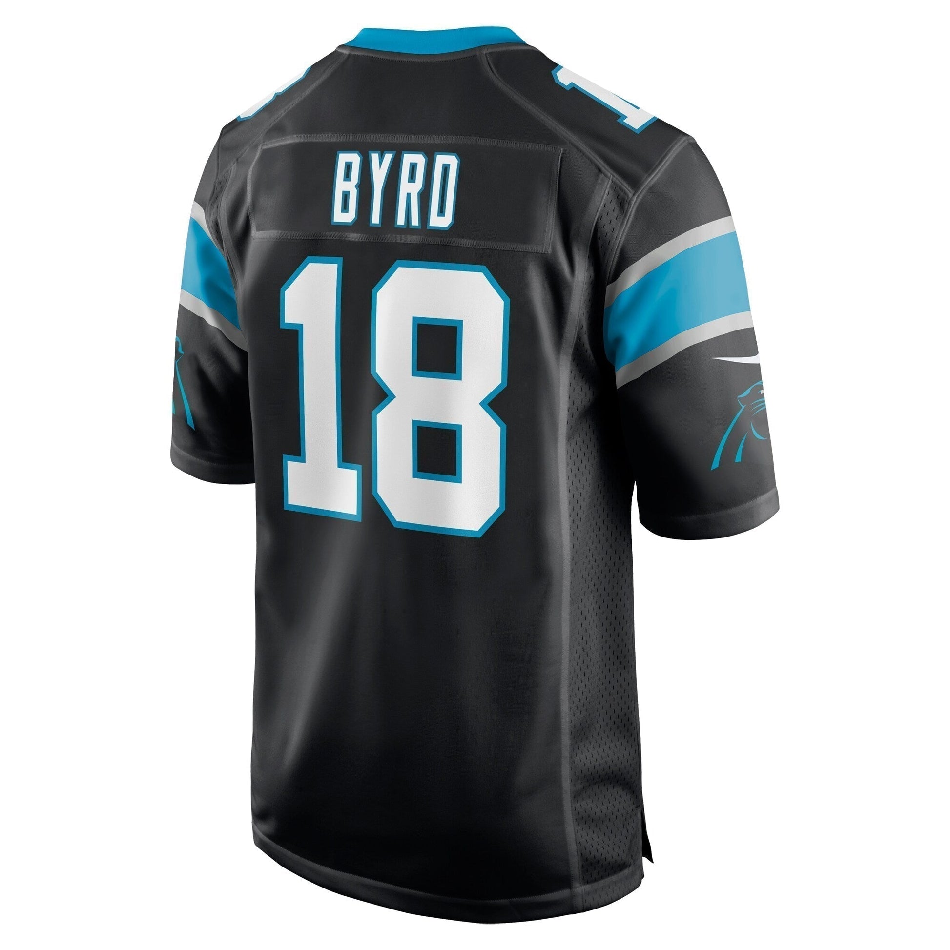 Damiere Byrd Carolina Panthers Game Jersey - Black football jersey product view 3