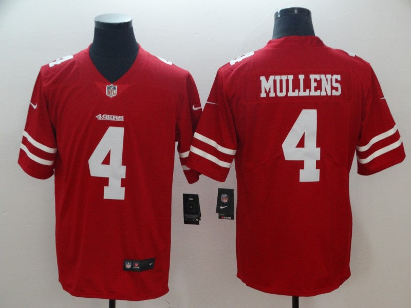 Men's San Francisco 49ers Nick Mullens Red Game Jersey football jersey product view 1