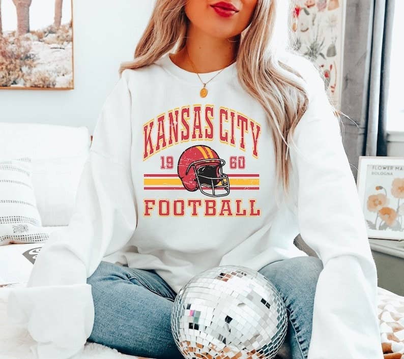 Vintage Kansas City Football Sweatshirt - Perfect Fan Gift Unisex T-shirt, Sweatshirt, Hoodie, Long Sleeve Tee - T-Shirt, Sweatshirt, Hoodie
