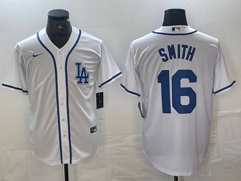 Men's Los Angeles Dodgers Will Smith White Limited Player Jersey baseball jersey product view 1