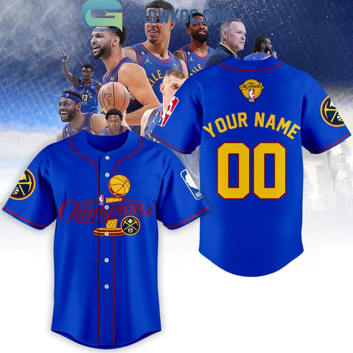 2023 NBA Finals Champions Blue Design Baseball Jersey Unisex T-shirt, Sweatshirt, Hoodie, Long Sleeve Tee - T-Shirt, Sweatshirt, Hoodie