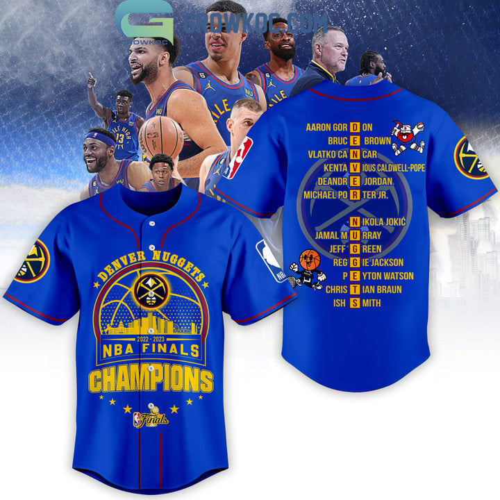 2023 NBA Finals Champions Denver Nuggets Bring It In Blue Design Baseball Jersey Unisex T-shirt, Sweatshirt, Hoodie, Long Sleeve Tee - T-Shirt, Sweatshirt, Hoodie