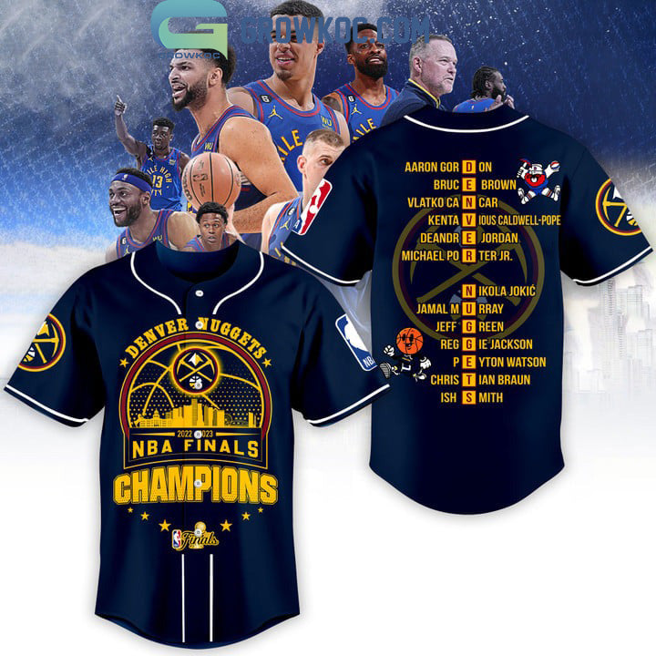 2023 NBA Finals Champions Denver Nuggets Bring It In Midnight Blue Design Baseball Jersey Unisex T-shirt, Sweatshirt, Hoodie, Long Sleeve Tee - T-Shirt, Sweatshirt, Hoodie