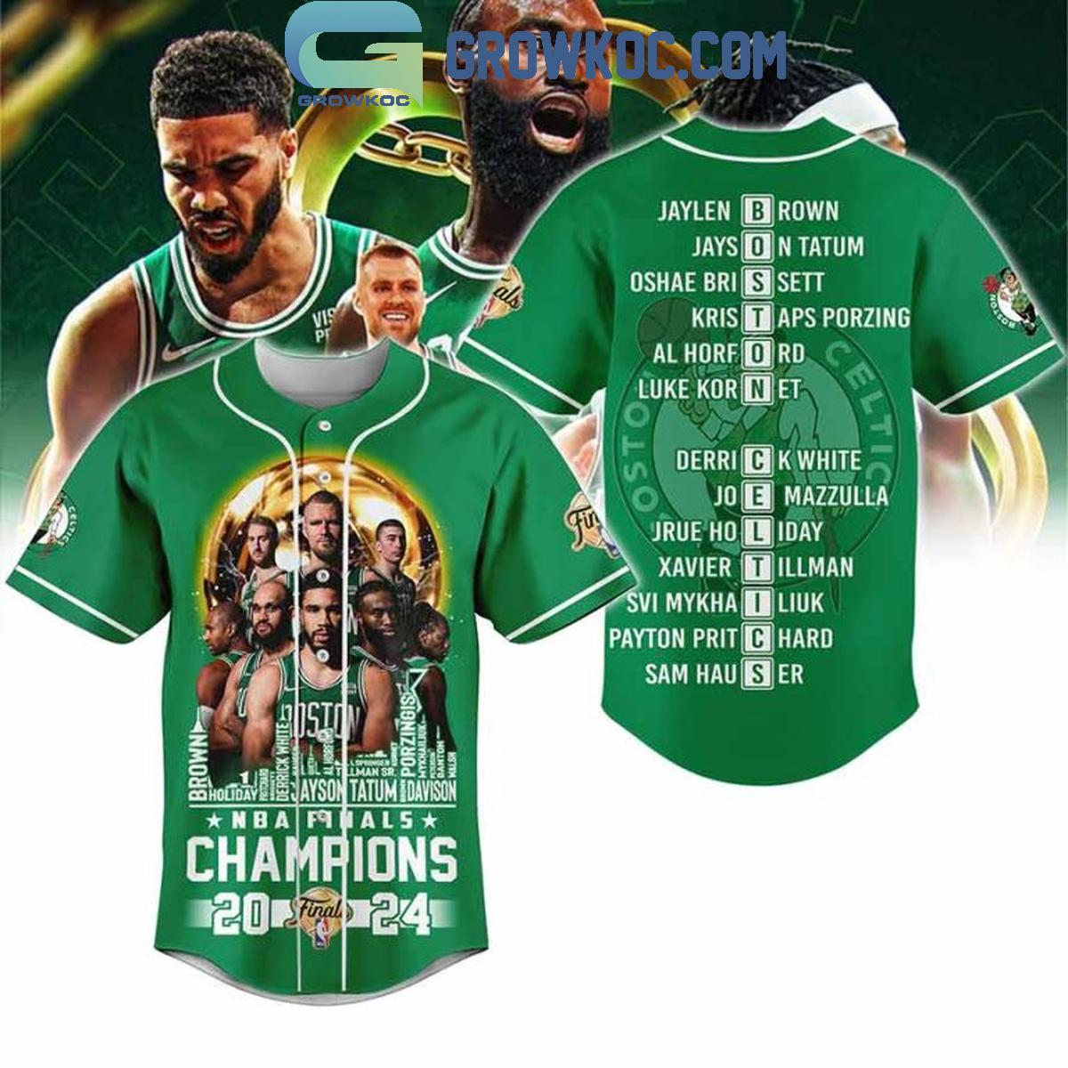 2024 NBA Finals ChampionsBoston Celtics Best Team Personalized Baseball Jersey Unisex T-shirt, Sweatshirt, Hoodie, Long Sleeve Tee - T-Shirt, Sweatshirt, Hoodie