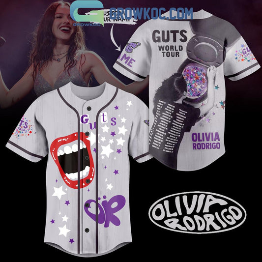 2024 Olivia Rodrigo Guts World Tour Personalized Baseball Jersey Unisex T-shirt, Sweatshirt, Hoodie, Long Sleeve Tee - T-Shirt, Sweatshirt, Hoodie