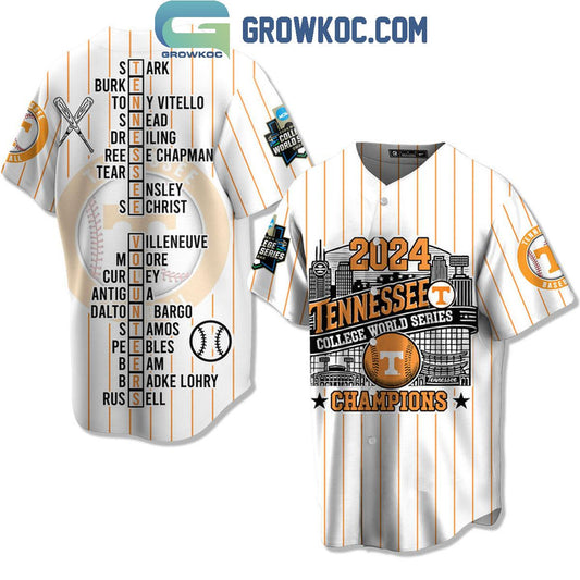 2024 Tennessee College World Series Champions Personalized Baseball Jersey Unisex T-shirt, Sweatshirt, Hoodie, Long Sleeve Tee - T-Shirt, Sweatshirt, Hoodie
