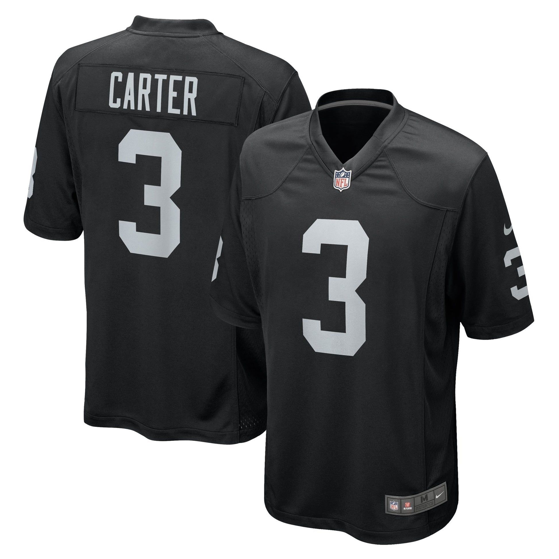 DeAndre Carter Las Vegas Raiders Game Jersey - Black football jersey product view 1