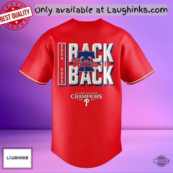 2025 Phillies Nl East Division Champs Baseball Jersey Shirt Unisex T-shirt, Sweatshirt, Hoodie, Long Sleeve Tee - T-Shirt, Sweatshirt, Hoodie