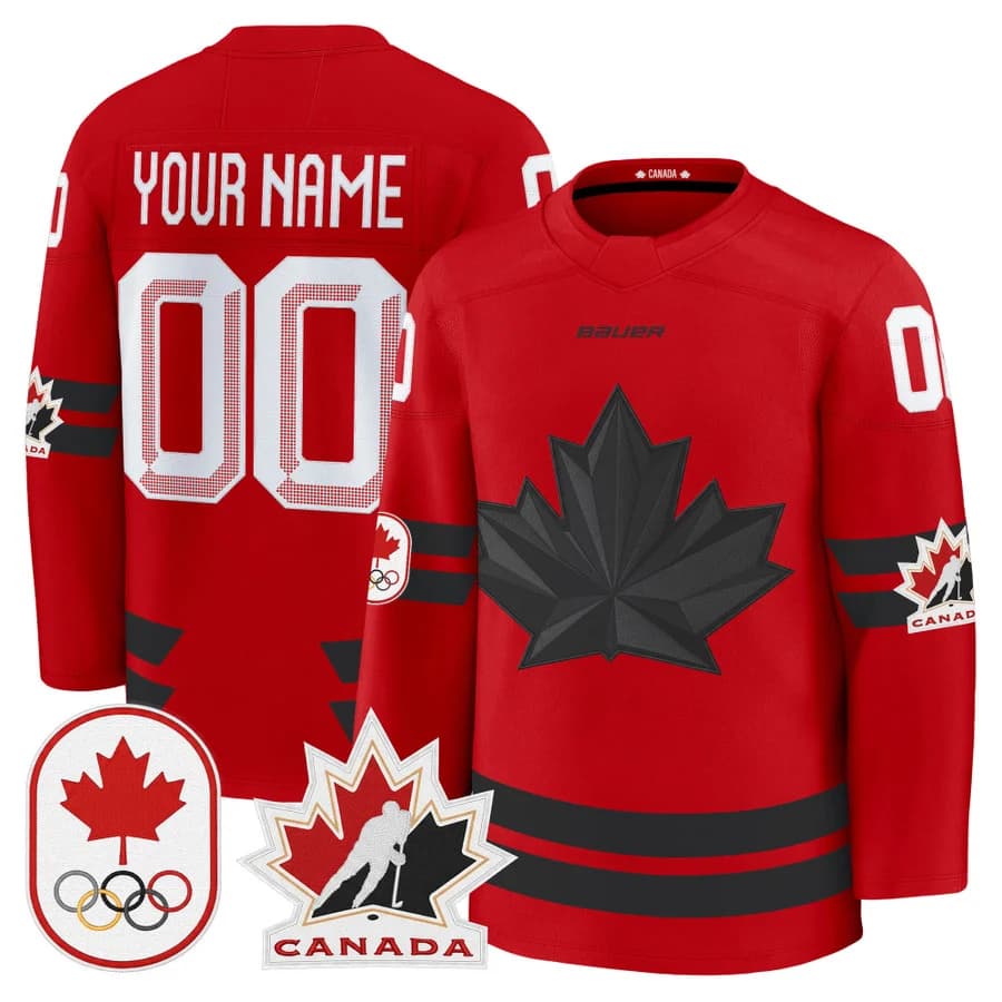 Custom Canada 2026 Olympic Jersey - Red sports jersey product view 1