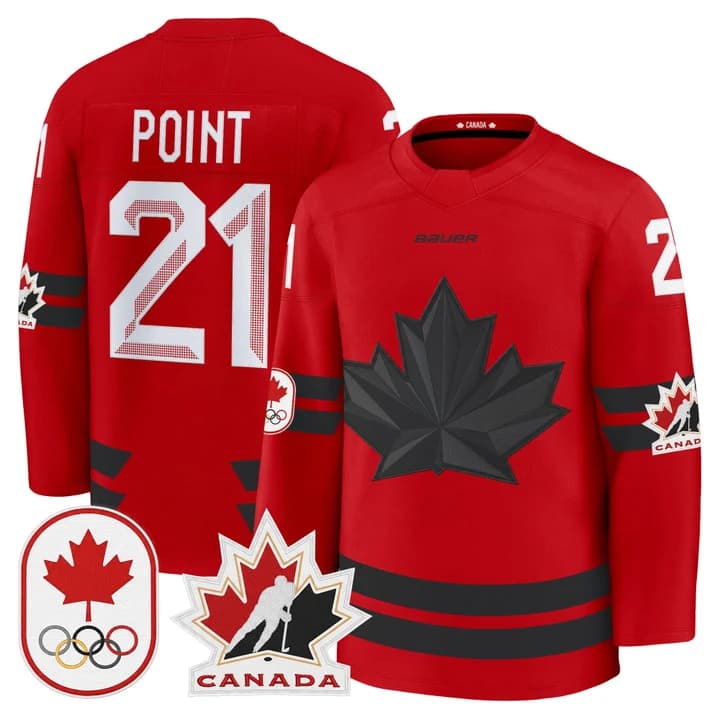Brayden Point Canada 2026 Olympic Jersey - Red sports jersey product view 1