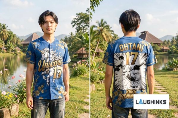 2026 Opening Day Unicorn 17 Shohei Ohtani Dodgers Cherry Blosssom AOP Baseball Jersey Unisex T-shirt, Sweatshirt, Hoodie, Long Sleeve Tee - T-Shirt, Sweatshirt, Hoodie