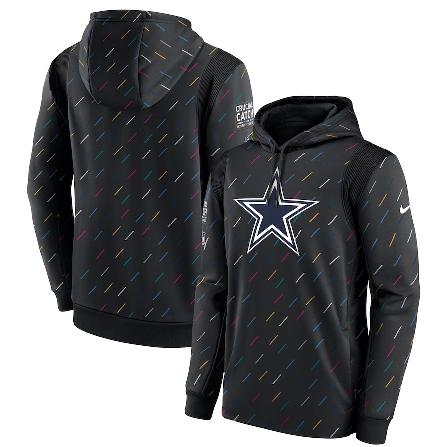 Men's Dallas Cowboys 2021 Salute to Service Hoodie Black football jersey product view 1