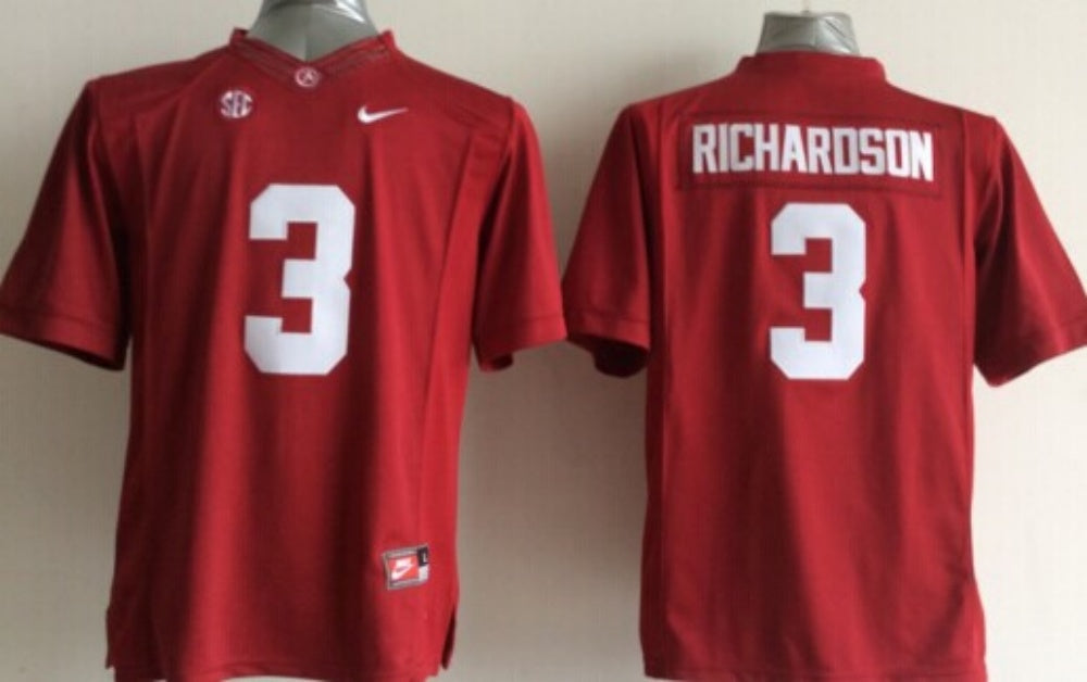 Men's Alabama Crimson Tide Trent Richardson #3 Crimson Player Game Jersey sports jersey product view 1