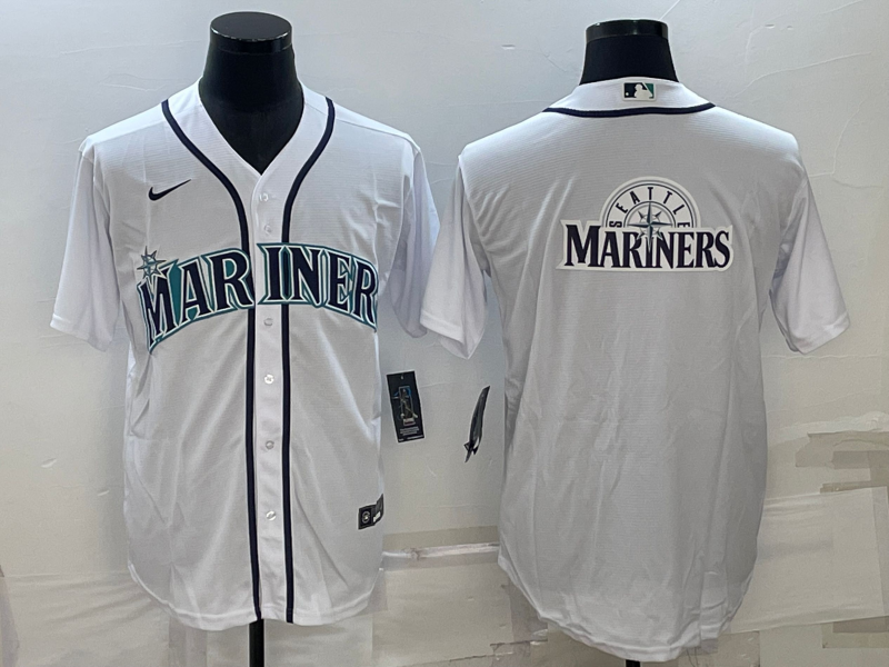 Men's Seattle Mariners White Home Replica Team Jersey baseball jersey product view 1