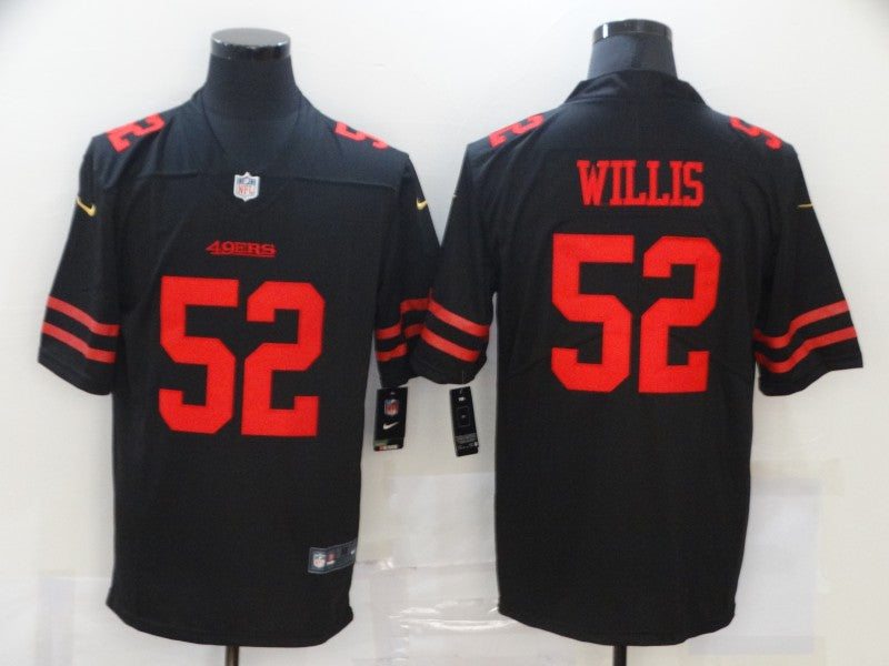 Men's San Francisco 49ers Patrick Willis #52 Black Game Jersey1 football jersey product view 1