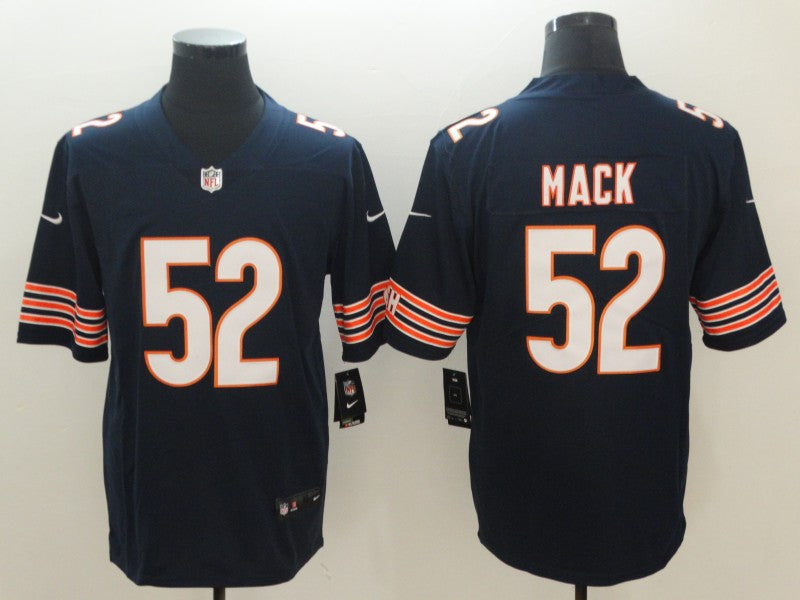 Men's Chicago Bears Khalil Mack #52 Navy Game Jersey1 football jersey product view 1