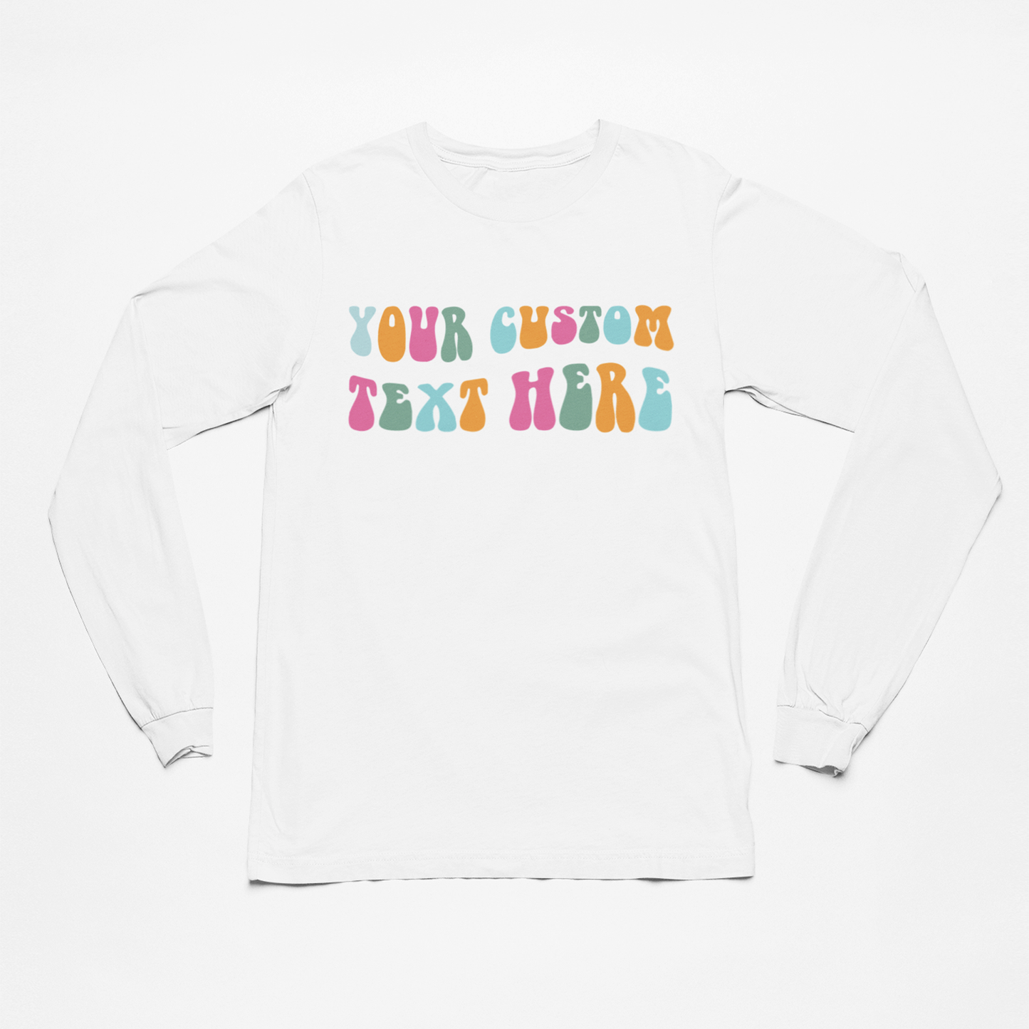 Customizable Text/Font Design - Women's Gildan Long Sleeve Unisex T-shirt, Sweatshirt, Hoodie, Long Sleeve Tee - T-Shirt, Sweatshirt, Hoodie