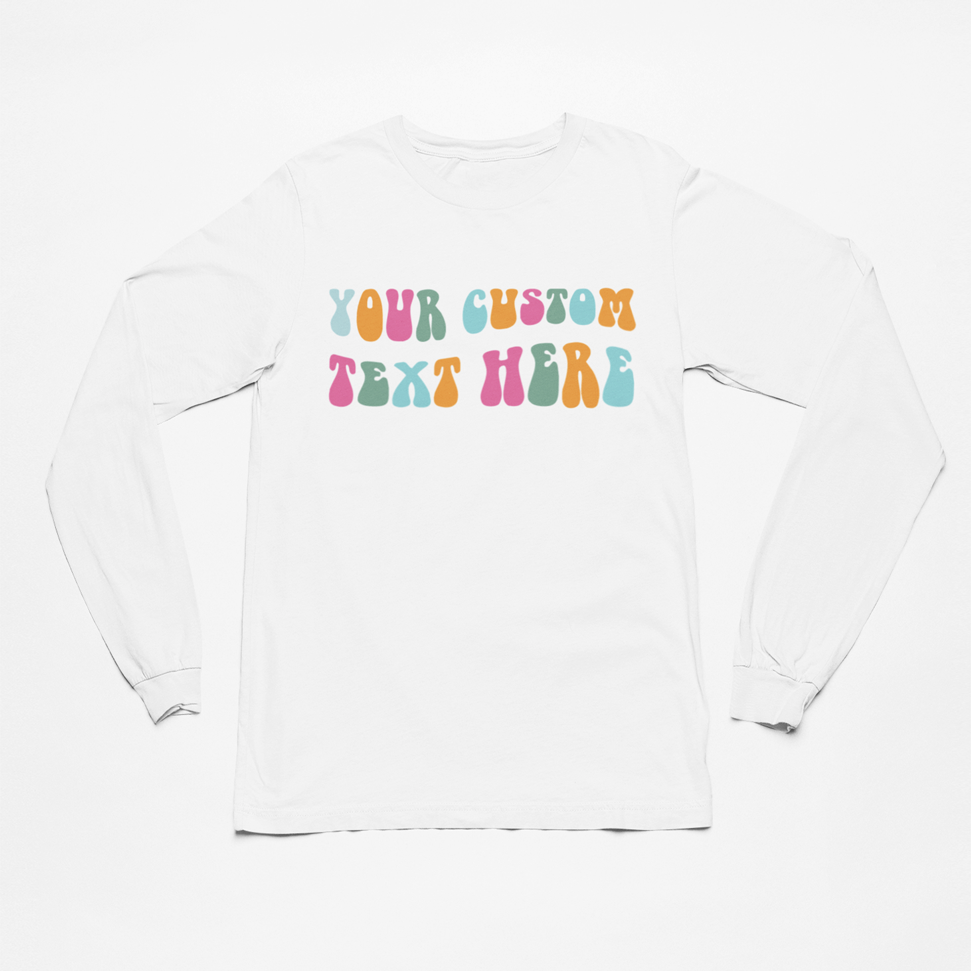 Customizable Text/Font Design - Women's Gildan Long Sleeve Unisex T-shirt, Sweatshirt, Hoodie, Long Sleeve Tee - T-Shirt, Sweatshirt, Hoodie
