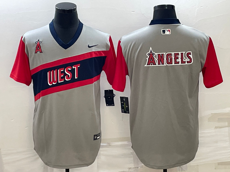 Men's Los Angeles Angels Gray Replica Baseball Jersey1 baseball jersey product view 1
