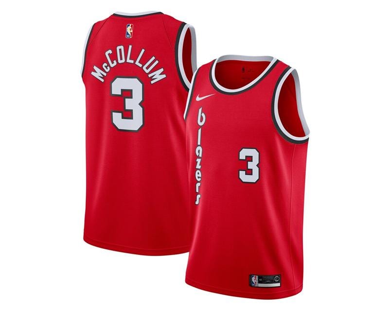C.J McCollum Portland Trailblazers Throwback Jersey basketball jersey product view 1