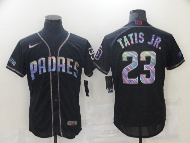 Men's San Diego Padres Fernando Tatis Jr. #23 Black Stitched Jersey1 baseball jersey product view 1