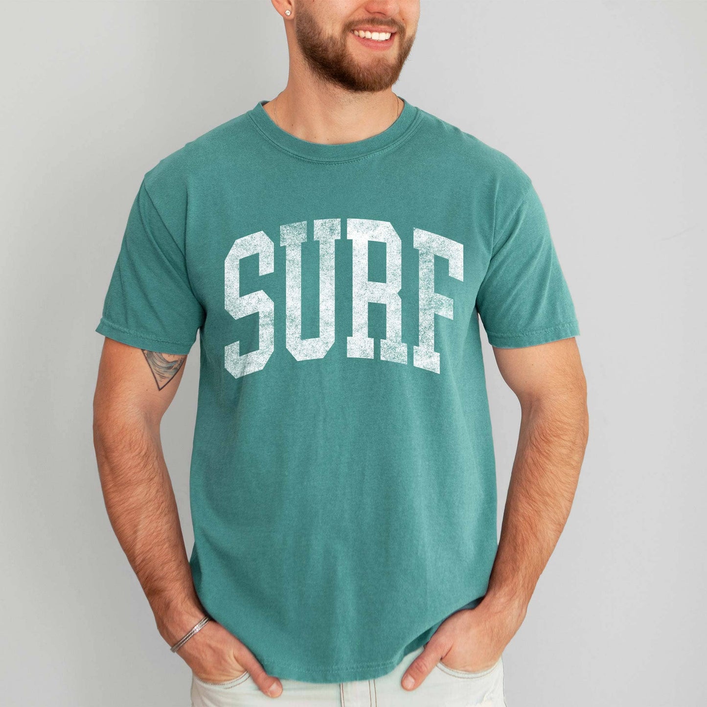 Surf Garment Dyed Graphic Tee, Summer Beach T-Shirt Unisex T-shirt, Sweatshirt, Hoodie, Long Sleeve Tee - T-Shirt, Sweatshirt, Hoodie