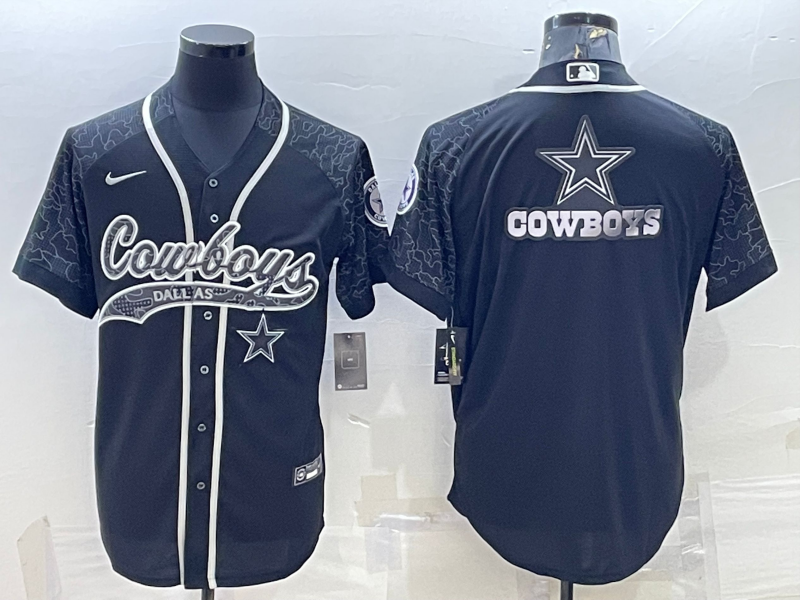 Men's Dallas Cowboys Black RFLCTV Limited Jersey football jersey product view 1