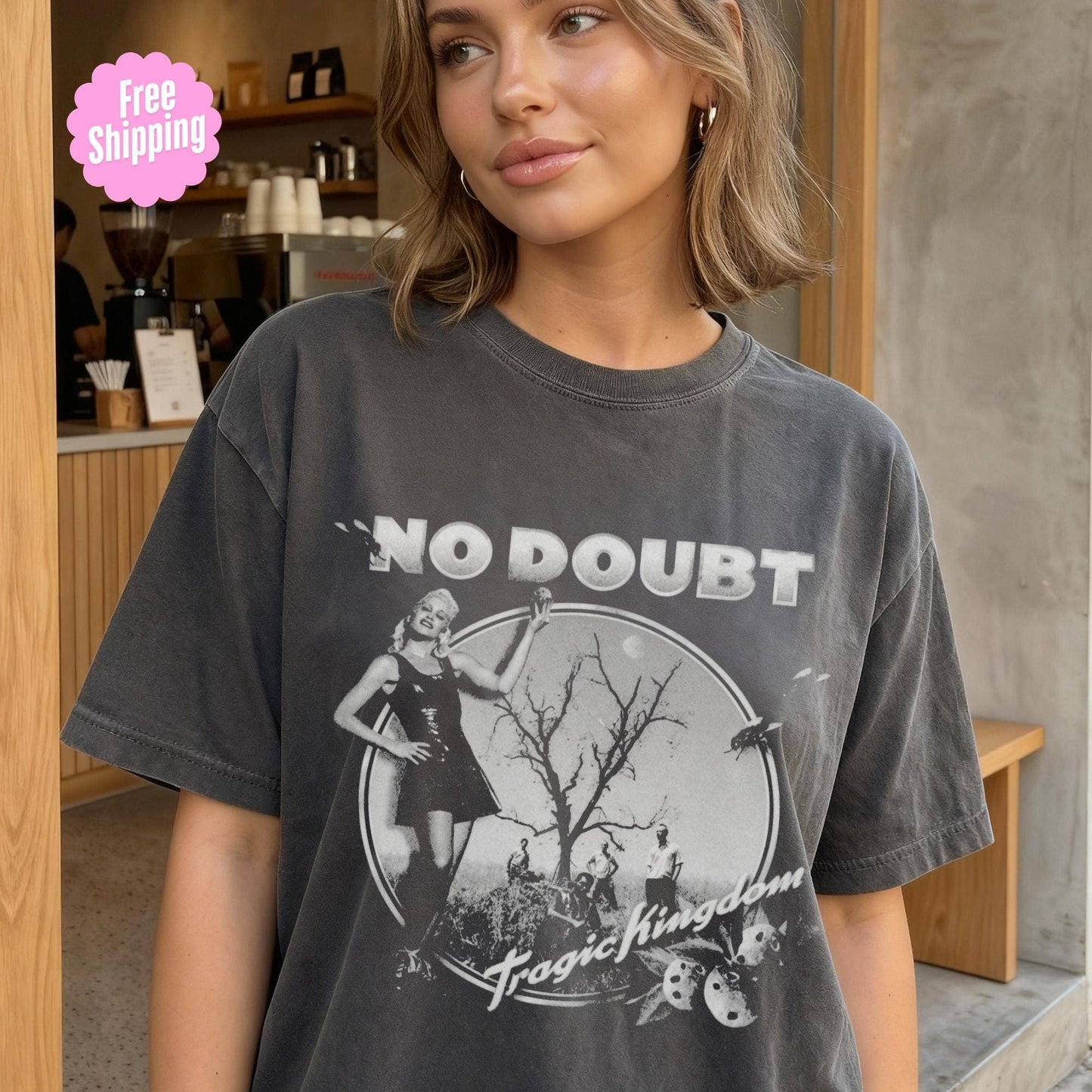 Vintage Tragic Kingdom Rock Band Tee Shirt Unisex T-shirt, Sweatshirt, Hoodie, Long Sleeve Tee - T-Shirt, Sweatshirt, Hoodie