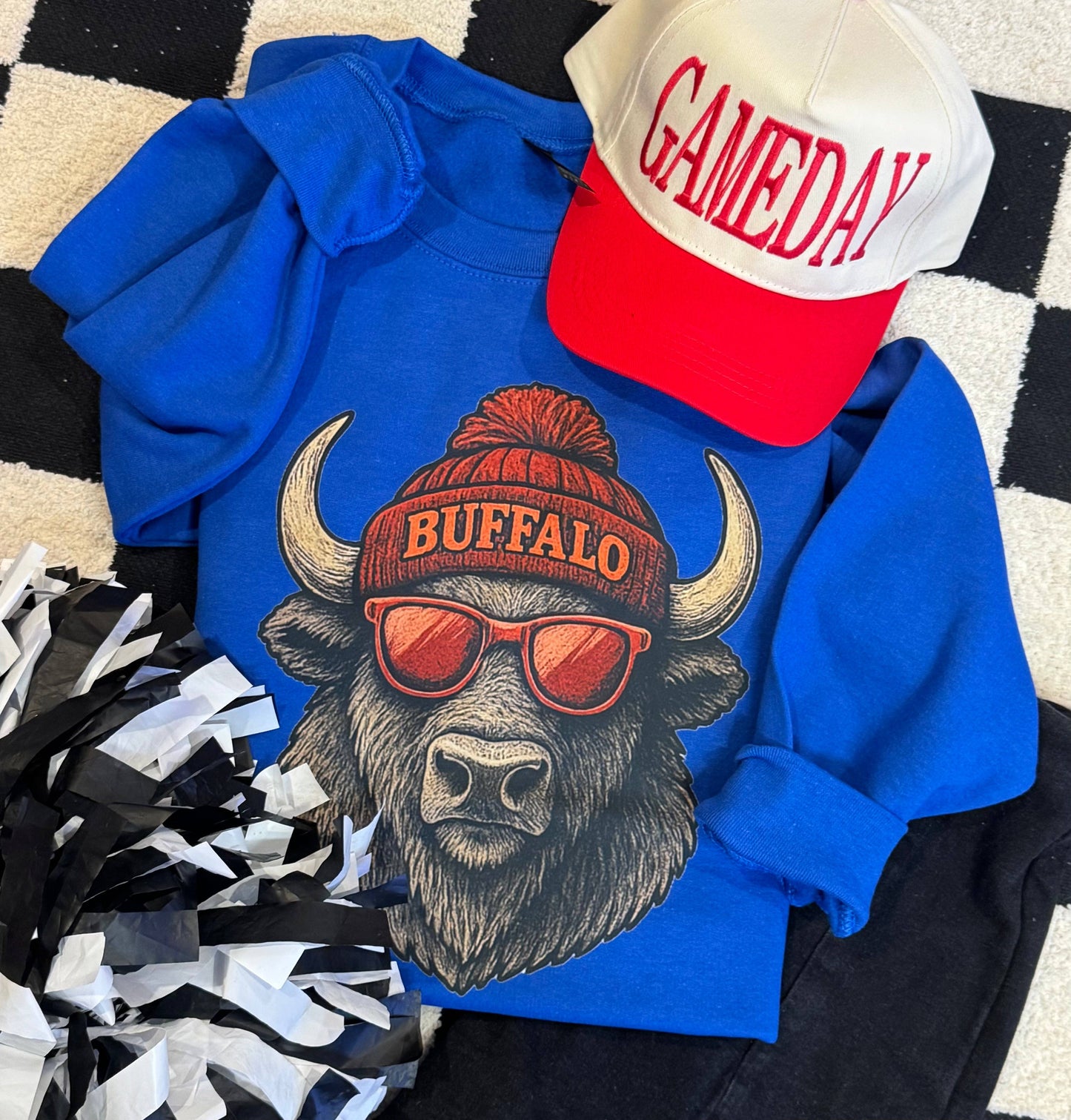 Buffalo Cool Mascot Sweatshirt Unisex T-shirt, Sweatshirt, Hoodie, Long Sleeve Tee - T-Shirt, Sweatshirt, Hoodie